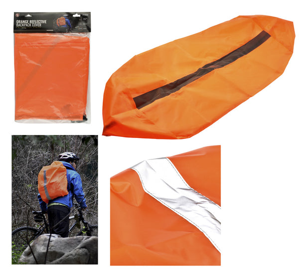Safety Backpack Cover with 2" Reflective Tape and Drawstring Closure