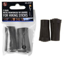 SE WS-2XTIP 2 Piece Metal Reinforced Rubber Tips For Walking Sticks