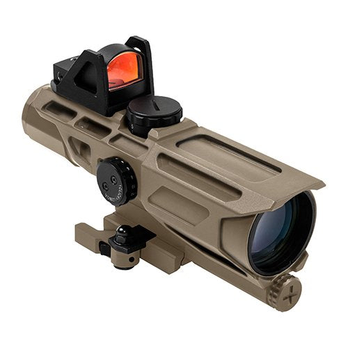 VISM by NcSTAR VSTP3940GDV3T GEN3 ULTIMATE SIGHTING SYSTEM 3-9X40 SCOPE/ WITH RED DOT OPTIC/ AA BATTERY/ LOCKING QUICK RELEASE MOUNT/ P4 SNIPER/ TAN