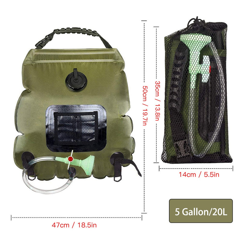 40L Portable Shower Heating Pump Bag Solar Water Heater Outdoor Camping Camp