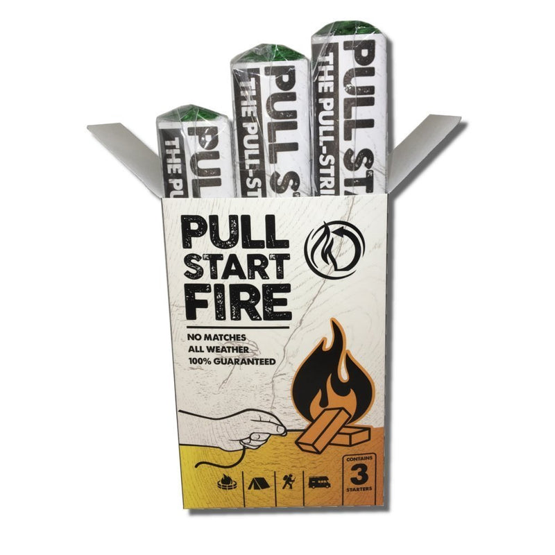 Pull Start Fire - The Pull String Fire Starter - 3 pack