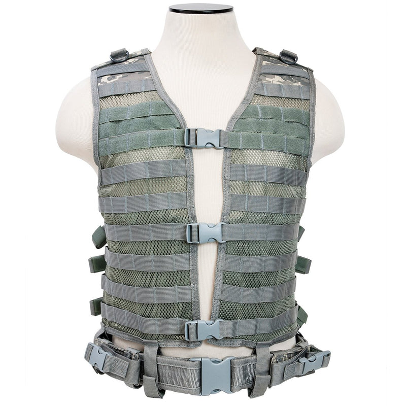 VISM by NcSTAR CPV2915D MOLLE/PALS VEST/DIGITAL CAMO ACU  M-XL