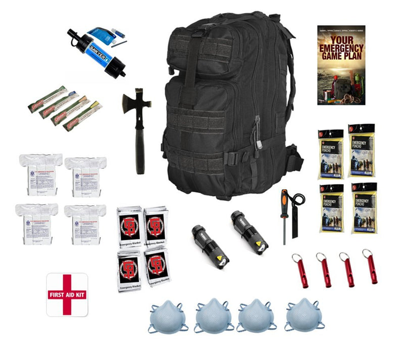 GPS Survival 72 Hour Emergency Kit for 4