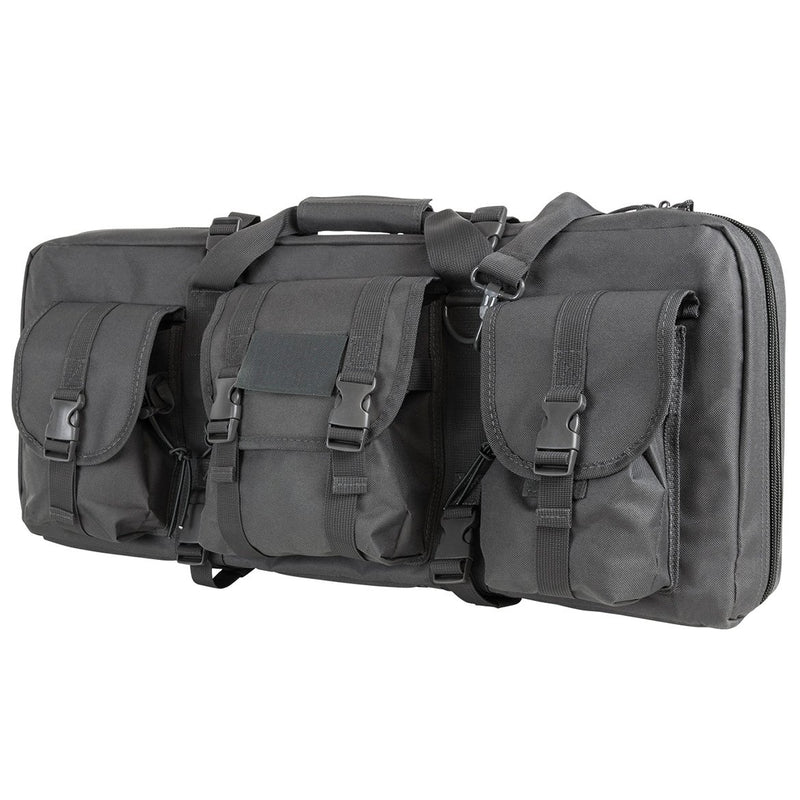 VISM by NcSTAR CVCPD2962U-28 DELUXE CASE WITH 3 ACCESSORY POCKETS (28"L X 13"H)/ URBAN GRAY
