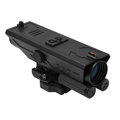 VISM by NcSTAR VDELP430G DELTA 4X30 SCOPE /WHITE & RED NAV LED/ AA BATTERIES/ LOCKING QUICK RELEASE MOUNT/ BLACK
