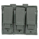 VISM by NcSTAR CVP3P2932U TRIPLE PISTOL MAG POUCH/URBAN GRAY