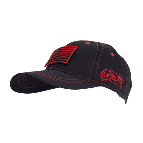 Voodoo Tactical 20-9352086000 Cap With Removable Flag Patch Red/Black