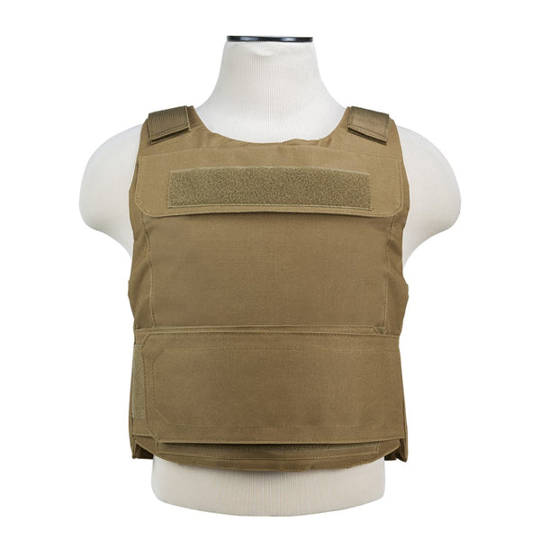 VISM by NcSTAR CVPCVD2975T DISCREET PLATE CARRIER (UP TO 11"x14" ARMOR PLATE POCKET)/ FITS: MED-2XL/ TAN