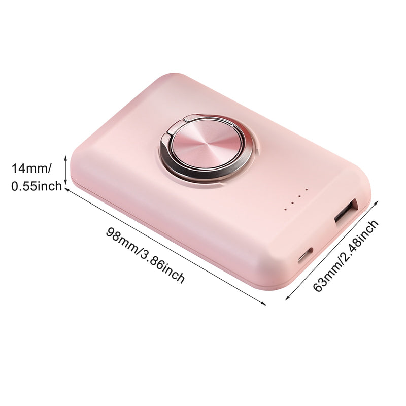 Pink Wireless Mobile Power Supply Charging Power Bank