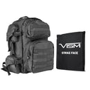 LEVEL IIIA VISM by NcSTAR BSCBU2911-A TACTICAL BACKPACK WITH 10"x12" LEVEL IIIA SOFT BALLISTIC PANEL/ URBAN GRAY