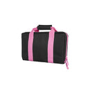 VISM by NcSTAR/ DISCREET PISTOL CASE/BLACK w/PINK TRIM/ CPBPK2903