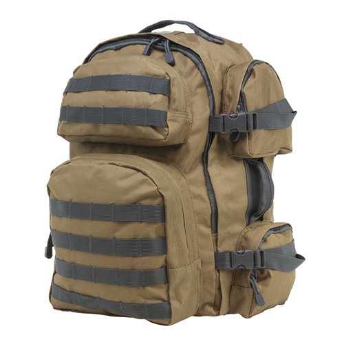 VISM by NcSTAR CBTU2911 TACTICAL BACKPACK/TAN WITH URBAN GRAY TRIM