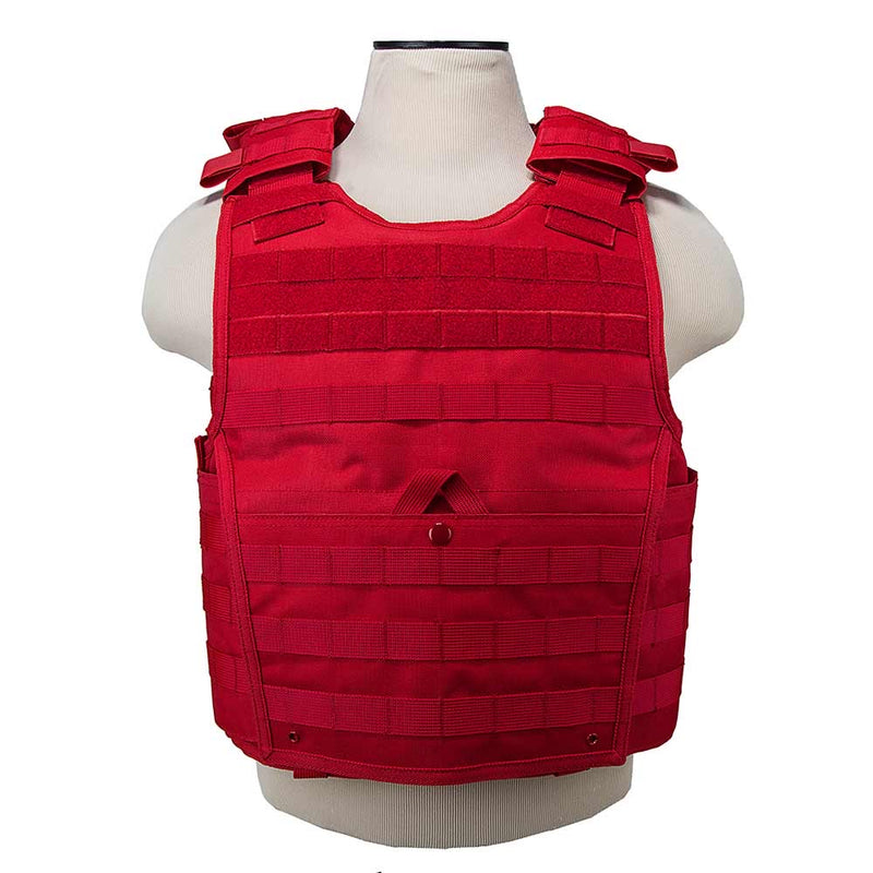 VISM Expert Plate Carrier Vest (Up To 11"X14" Armor Plate Pocket) /MED-2XL / Red