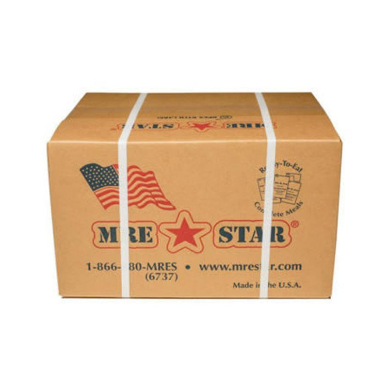 MRE Star Case of 12 Single Complete MRE Meals - Standard Variety with Heaters M-018H