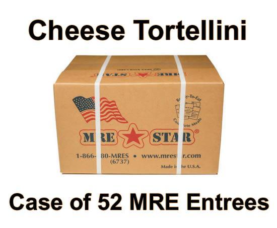 MRE Star Case of 52 Cheese Tortellini with Marinara Sauce Entrees - VE-301C