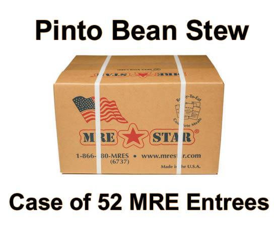 MRE Star Case of 52 Pinto Bean Stew with Ham Entrees - HM-301C
