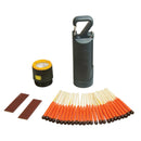 UCO Firefly Waterproof Match Case & Flashlight open with contents displayed