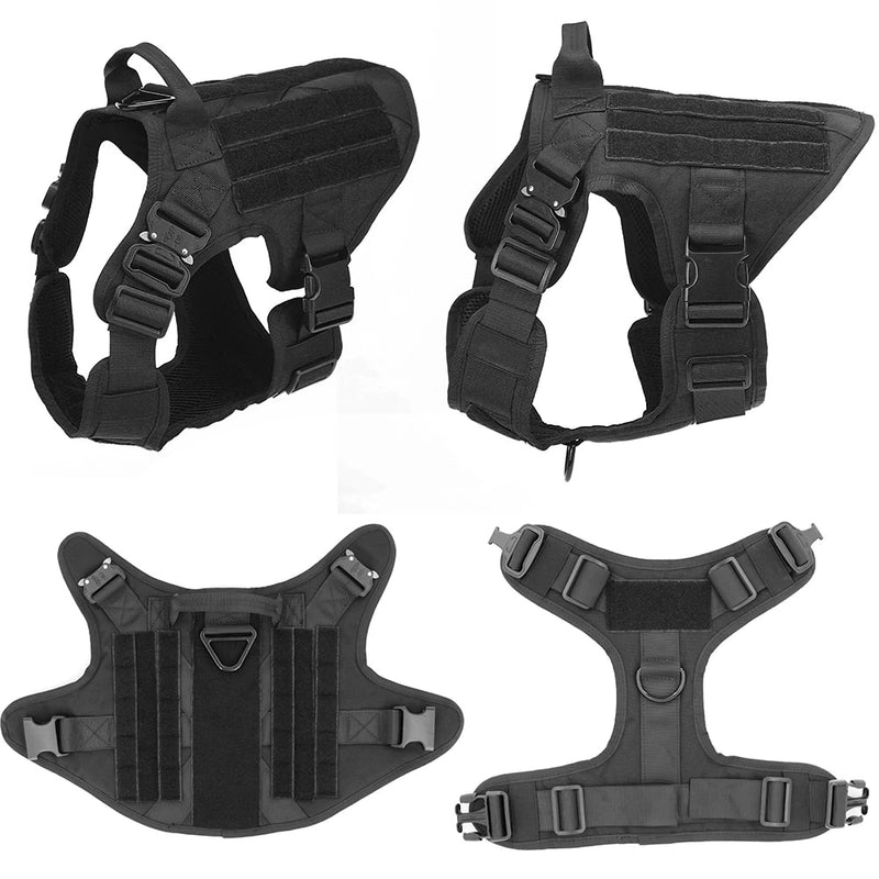 Tactical Dog Pet Harness And Leash Set Metal Buckle Sizes for Small, Medium and Large Dogs