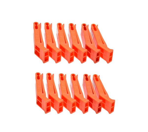 SE WH36 12 Pack Orange Floating Whistles with Clip
