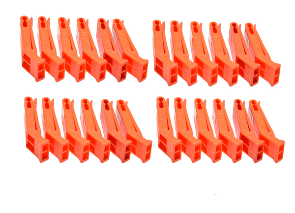 SE WH36 24 Pack Orange Floating Whistles with Clip